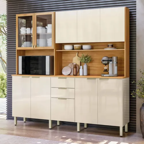 Kit cozinha amora 198 CM Cinamono of white - ENTREGA HOJE !!!