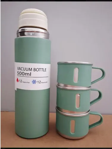 Kit garrafa térmica 500ml com xícaras 