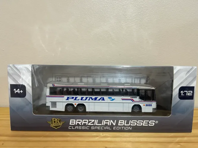 Miniatura ônibus Diplomata Nielson 350 Pluma 1/72 BR Classics 