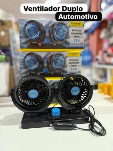 Ventilador Duplo Automotivo 12V Universal | Ajustável |