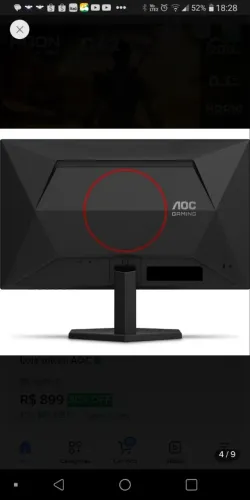 MONITOR AOC quebrado