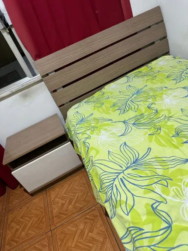 Jogo de Quarto Cama, colchão e criado mudo