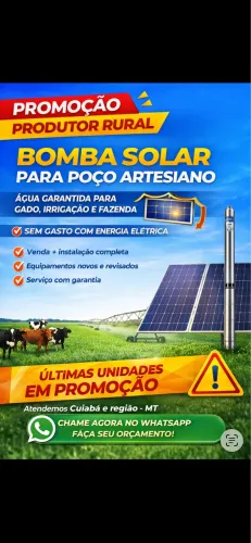 Bomba e água SOLAR 