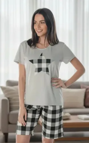 Bermudool Estrela e Xadrez Feminino