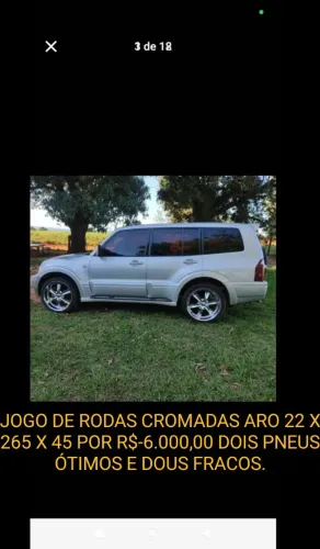 Jogo de rodas aro 22 X 265 X 45 meia tala
