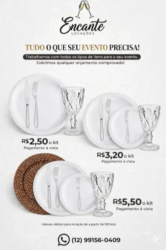 Louças para seu evento
