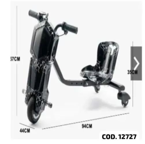 Triciclo elétrico de drifit com 3 velocidades disponível na cor preta ?