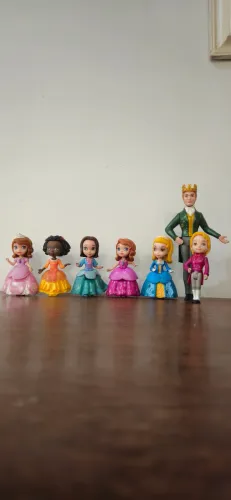 Lote 7 Mini Figuras Princesinha Sofia Disney Mattel