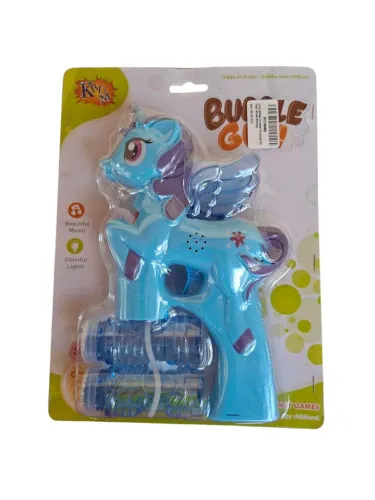 Brinquedo criança lança bolhas unicórnio