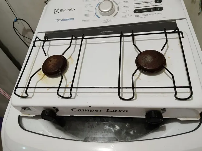 Fogão de Mesa Camper Luxo 2 Bocas a Gás