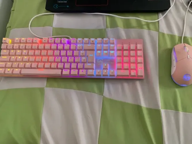 TECLADO MECÂNICO RGB + MOUSE GAMER | SWITCH BLUE