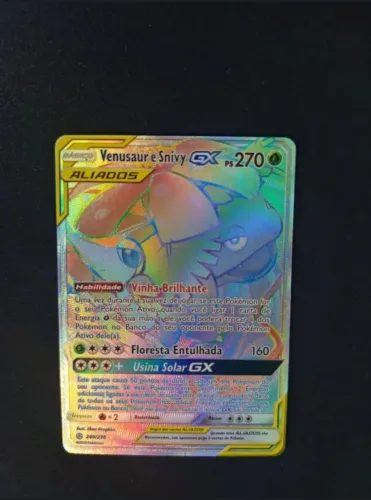 Carta pokémon venusaur e Snivy gx