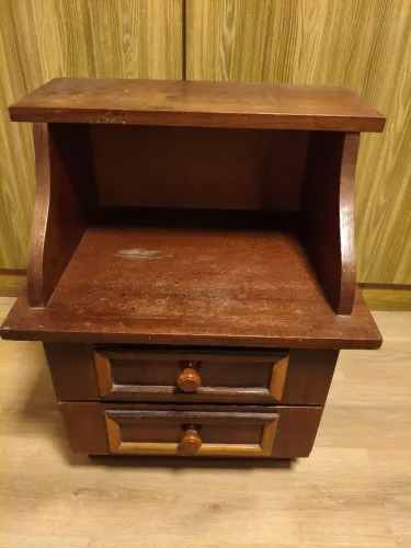 Mesa de Cabeceira Antiga em Madeira <br>