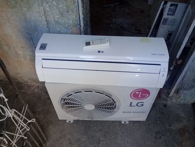 9000 BTUs gás recolhido invertem completo funcionando controle LG