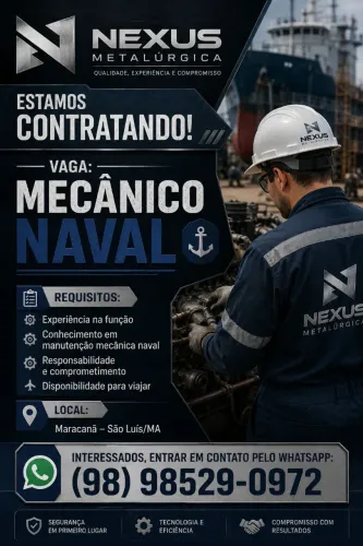Contratando mecânico de draga de areia