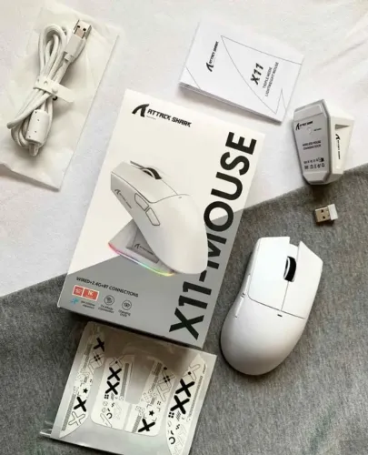 Mouse Gamer Attack Shark X11 - Com Base De Carregamento + Entrega