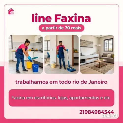 Faxina em sua Residência!