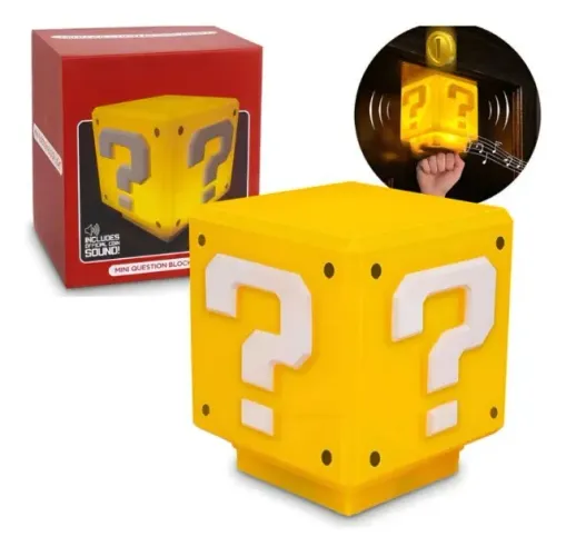 Luminária Bloco Super Mario Com Som