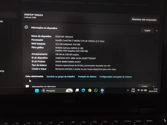 Dell Latitude 5490 i7-32 gigas de RAM!
