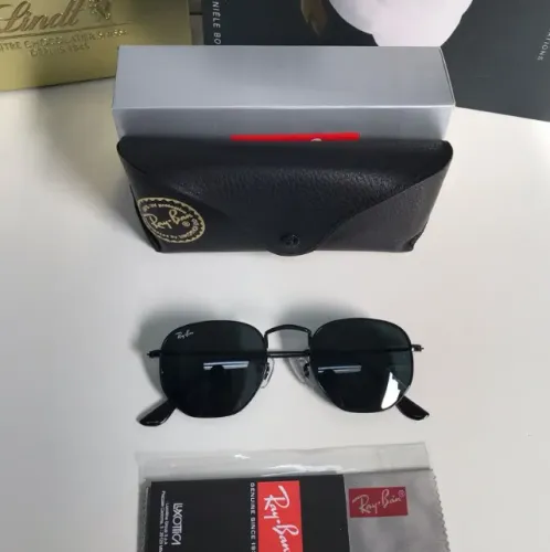 óculos de sol ray ban hexagonal black
