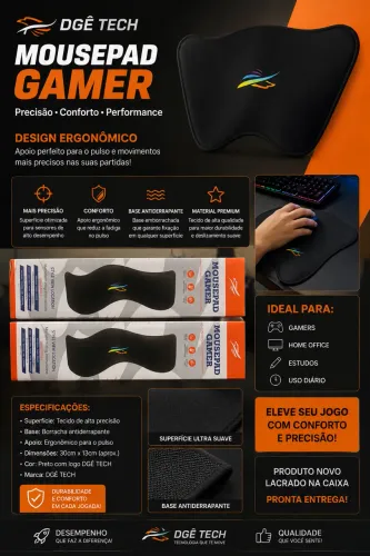 Mousepad Gamer ? Novo e Lacrado!