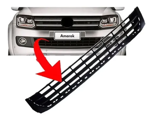 Grade S/ Friso Parachoque Diant Inferior Amarok 2010 A 16 Preto Fosco