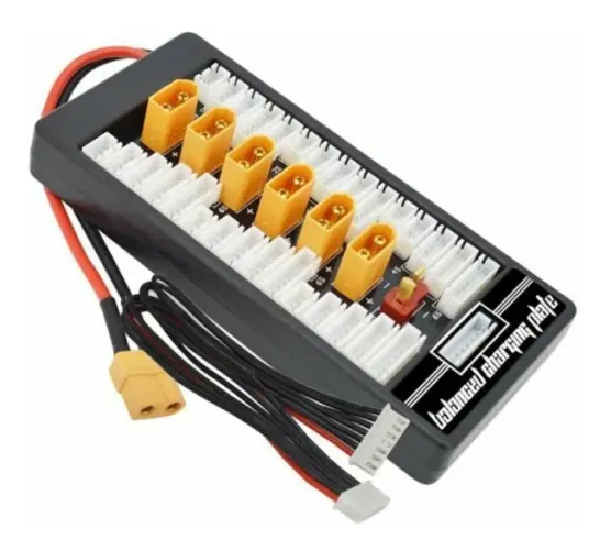 Placa Xt60 Paralela Carrega 6 Baterias Lipo