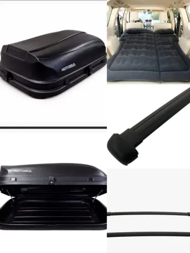 Maleiro de teto 600Lt+ Rack teto +colchão inflável casal para carro Suv