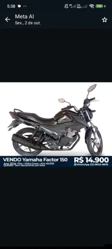 Vendo Yamaha Factor 150 2023 Flex