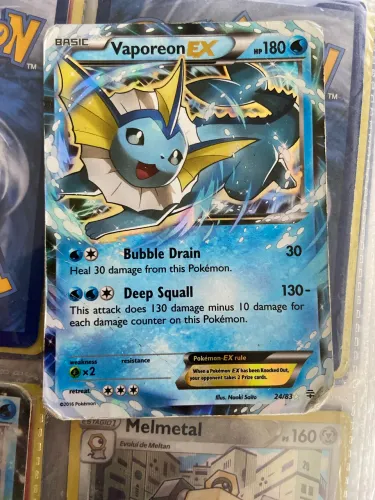 carta pokémon Vaporeon Ex 24/83