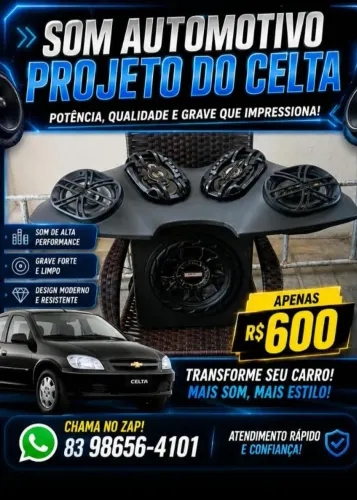 Som automotivo projeto para o celta