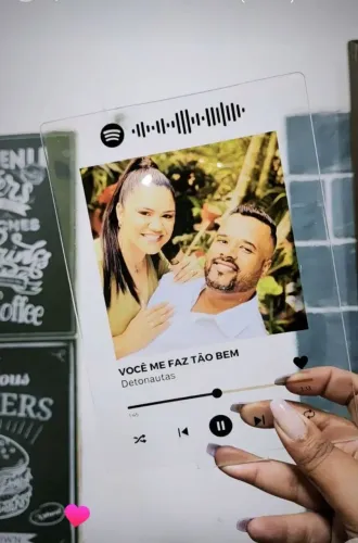 Placa acrílico Personalizada Dia dos Namorados 