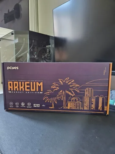 [NOVO] Teclado Mecânico 75% Pcyes Arkeum Sunset Edition | Switch Red | Ilum. Single Color