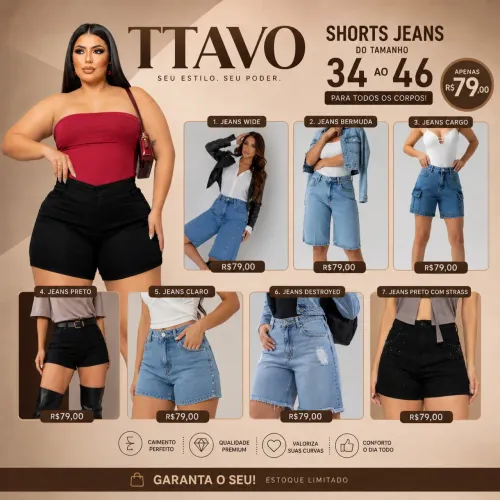 Roupa calça short