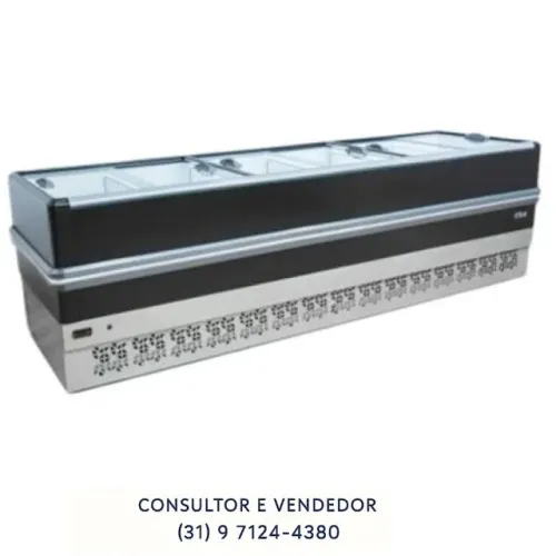 Ilha para Congelados 3M Vidro Reto Polar