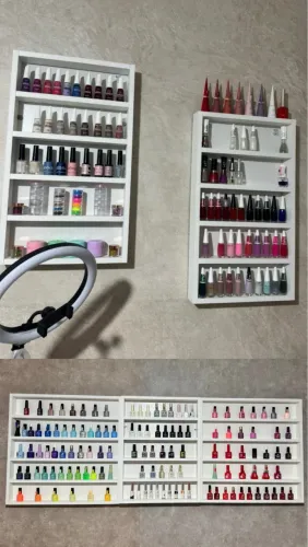 Kit com 05 Organizador/Expositor de Esmaltes em MDF