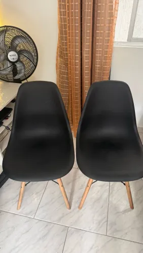 Par de cadeiras eames eiffel - preto