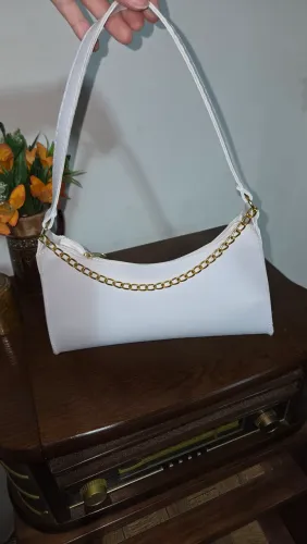Bolsa Hobo Chain Branca