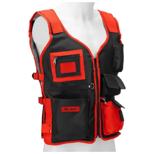 Colete para Ferramentas com 8 Bolsos Ajustável em Poliéster MTX Resistente - SFM10