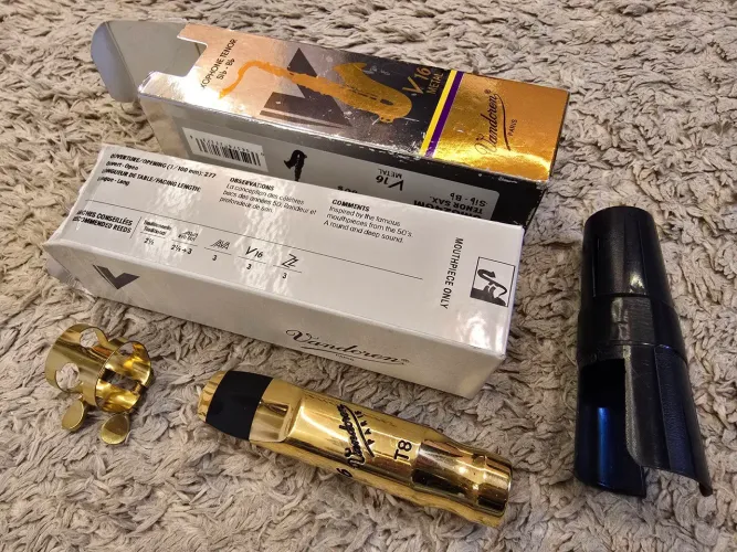Boquilha Vandoren V16 Metal T8 Medium para Sax Tenor | Completa | Excelente Estado