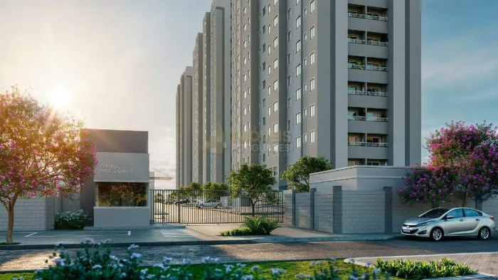 Apartamento novo 2 quartos no Resid. Cidade das Dunas