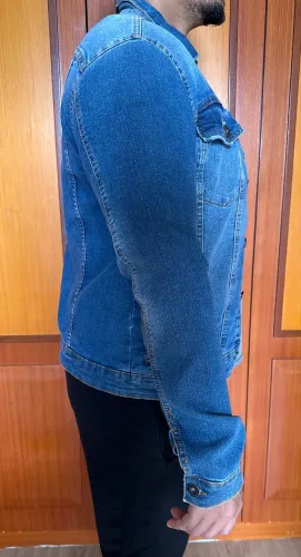 Jaqueta Jeans Masculina - Tamanho P (veste até M)