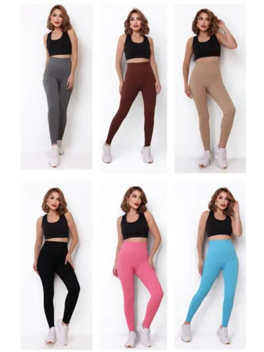 Calça Legging Academia Tecido Poliamida Não Transparente - Cores sortidas (CONSULTAR)d