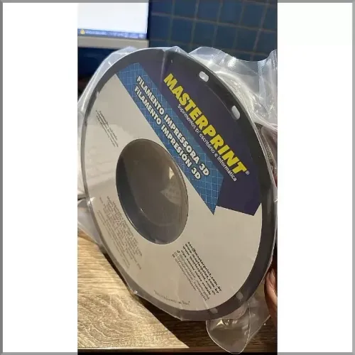 Filamento PETG preto 1kg da marca Masterprint para impressoras 3D Pronta entrega