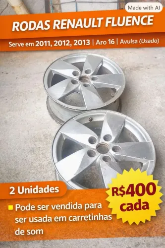 Vendo 2 rodas Renault Fluence