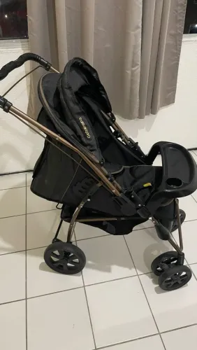 CARRINHO DE BEBÊ GALZERANO MILANO REV II PRETO COBRE