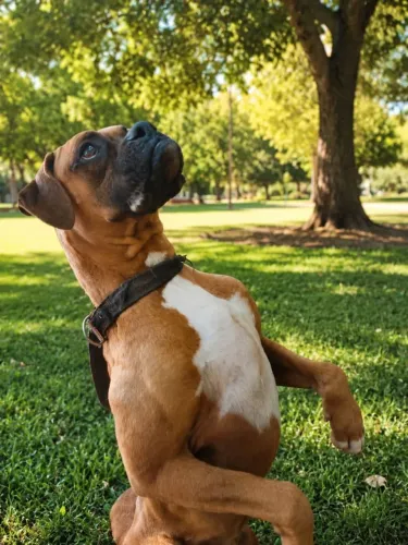 Boxer doação, educado.