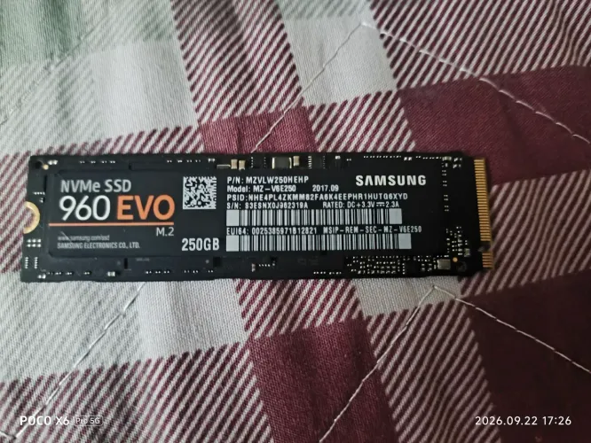 SSD NVME SAMSUNG EVO 960 250GB
