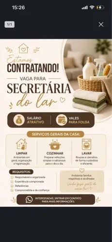 Secretária do lar