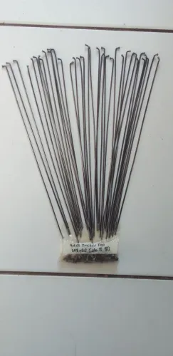 36 Unidades Raios e Niples para bicicleta Aço Zincado Fino 308X2.0mm